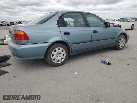 1999 Honda Civic LX with VIN 1HGEJ6577XL006237, listed as a Copart auction lot 52331625 with 279,787 mi miles and Clean Title. Bid and sale history available at carsss.com. Image 3.