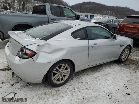 2007 Hyundai Tiburon GS with VIN KMHHM66D97U255247, listed as a Copart auction lot 88322895 with 144,113 mi miles and Salvage Title. Bid and sale history available at carsss.com. Image 3.