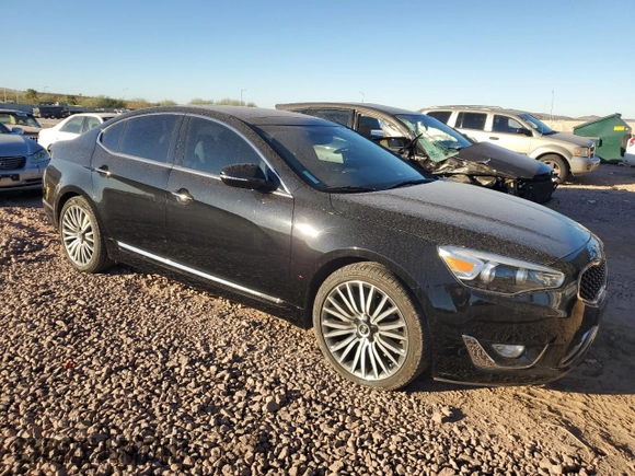 2014 Kia Cadenza Premium with VIN KNALN4D79E5121307, listed as a Copart auction lot 41670945 with 45,293 mi miles and Salvage Title. Bid and sale history available at carsss.com. Image 4.
