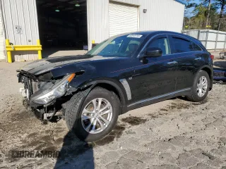 2014 Infiniti QX70 with VIN JN8CS1MW7EM411797, listed as a Copart auction lot 49948795 with 99,819 mi miles and Salvage Title. Bid and sale history available at carsss.com. Image 1.