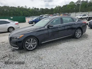 2018 Genesis G80 3.8L with VIN KMHGN4JE4JU268346, listed as a Copart auction lot 54949555 with 88,503 mi miles and Salvage title. Bid and sale history available at DreamBid. Image 1.