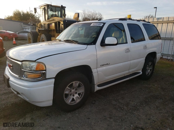 2003 GMC Yukon Denali with VIN 1GKEK63U23J340495, listed as a Copart auction lot 46332495 with 217,873 mi miles and Salvage Title. Bid and sale history available at carsss.com. Image 1.