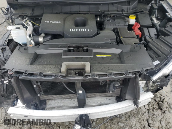 2025 Infiniti QX60 Sensory with VIN 5N1AL1GS7SC336153, listed as a Copart auction lot 57083985 with 5,692 mi miles and Salvage title. Bid and sale history available at DreamBid. Image 12.