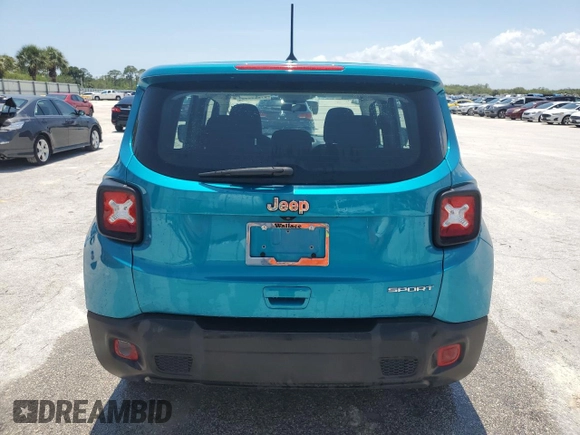2020 Jeep Renegade Sport with VIN ZACNJAAB3LPL24841, listed as a Copart auction lot 51228995 with 66,967 mi miles and Salvage title. Bid and sale history available at DreamBid. Image 6.