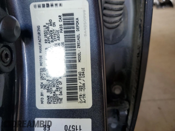 2010 Toyota Corolla with VIN 1NXBU4EE5AZ262806, listed as a Copart auction lot 64494235 with 154,376 mi miles and Clean title. Bid and sale history available at DreamBid. Image 12.