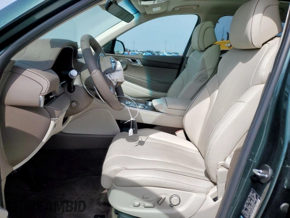 2022 Genesis GV80 with VIN KMUHB4SB8NU093544, listed as a Copart auction lot 52967045 with 14,602 mi miles and Salvage Title. Bid and sale history available at DreamBid. Image 7.