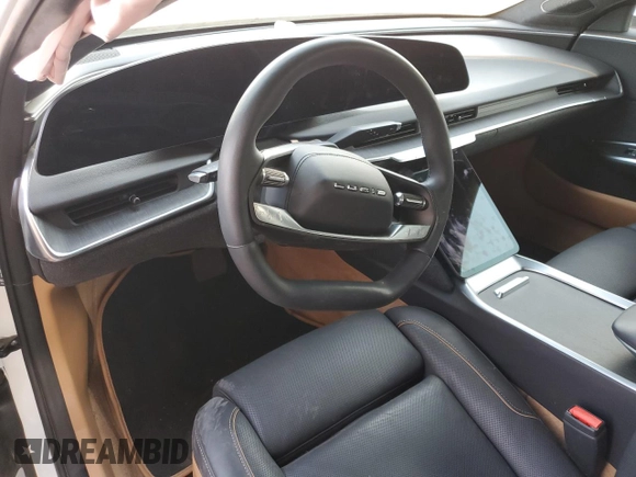 2023 Lucid Air Touring with VIN 50EA1TEA6PA004669, listed as a Copart auction lot 51686075 with 0 mi miles and Salvage Title. Bid and sale history available at carsss.com. Image 8.