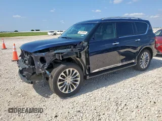 2015 Infiniti QX80 with VIN JN8AZ2NE5F9087834, listed as a Copart auction lot 60919505 with 42,526 mi miles and Salvage title. Bid and sale history available at DreamBid. Image 1.
