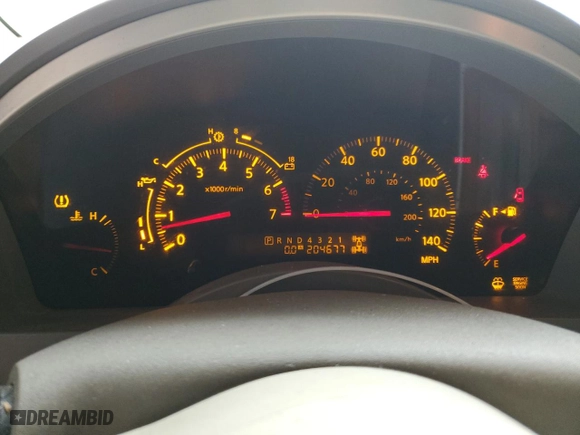 2006 Infiniti QX56 with VIN 5N3AA08C66N803670, listed as a Copart auction lot 43439515 with 204,677 mi miles and Salvage Title. Bid and sale history available at carsss.com. Image 9.