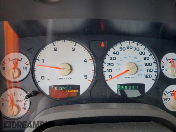 2005 Dodge Ram 2500 SLT with VIN 3D7KR28C85G773185, listed as a Copart auction lot 68226534 with 313,971 mi miles and Salvage Title. Bid and sale history available at carsss.com. Image 9.