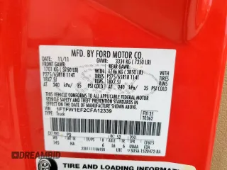 2012 Ford F-150 XL with VIN 1FTFW1EF2CFA12339, listed as a Copart auction lot 53210765 with 148,882 mi miles and Clean title. Bid and sale history available at DreamBid. Image 12.