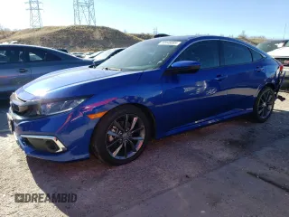 2021 Honda Civic Sedan EX-L with VIN 2HGFC1F76MH706260, listed as a Copart auction lot 50448085 with 36,756 mi miles and Salvage Title. Bid and sale history available at carsss.com. Image 1.