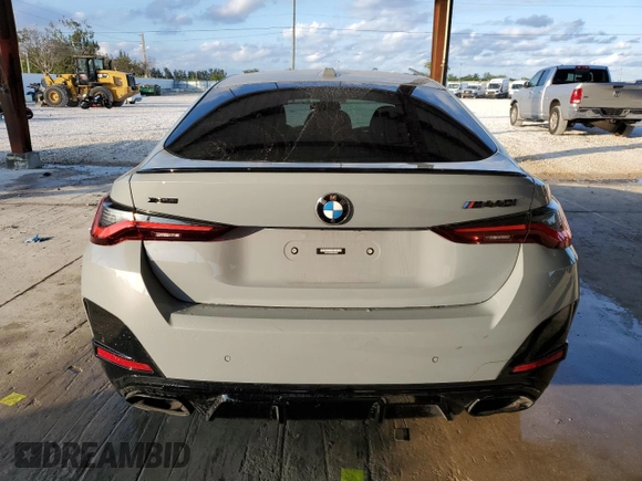 2022 BMW 4 Series M440i xDrive with VIN WBA13AW06NFM38130, listed as a Copart auction lot 82403874 with 49,302 mi miles and Salvage title. Bid and sale history available at DreamBid. Image 6.