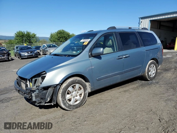 2008 Kia Sedona LX with VIN KNDMB233186216462, listed as a Copart auction lot 72605044 with 194,731 mi miles and Salvage Title. Bid and sale history available at carsss.com. Image 1.