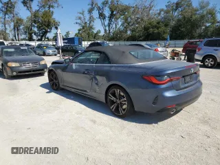 2024 BMW 4 Series 430i z VIN WBA23AT09RCP53441, wystawiony jako Copart lot #44187675 z przebiegiem 9 297 mil mil oraz Szkoda całkowita • Salvage title. Historia ofert i sprzedaży dostępna na DreamBid. Obrazek 2.