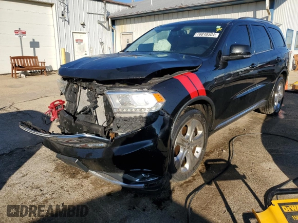 2014 Dodge Durango Limited with VIN 1C4SDJDT2EC349495, listed as a Copart auction lot 78818504 with 136,193 mi miles and Salvage title. Bid and sale history available at DreamBid. Image 1.