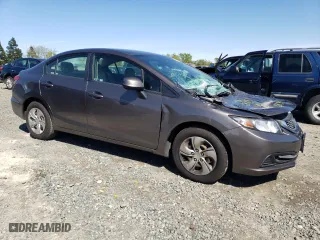 2013 Honda Civic Sdn LX with VIN 2HGFB2F50DH517143, listed as a Copart auction lot 50050555 with 57,917 mi miles and Salvage Title. Bid and sale history available at carsss.com. Image 4.