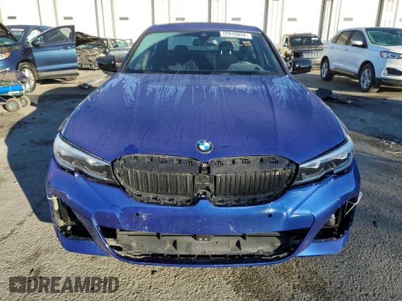 2021 BMW 3 Series 330i xDrive with VIN 3MW5R7J0XM8C14425, listed as a Copart auction lot 72910854 with 9,465 mi miles and Salvage Title. Bid and sale history available at DreamBid. Image 5.