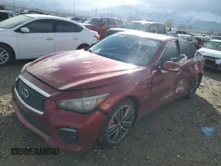 2014 Infiniti Q50 Hybrid Sport with VIN JN1AV7ARXEM702518, listed as a Copart auction lot 44675065 with 132,754 mi miles and Salvage Title. Bid and sale history available at carsss.com. Image 1.