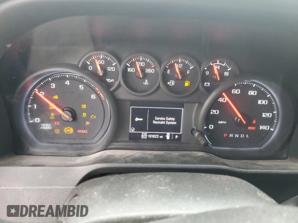 2021 Chevrolet Silverado 1500 Work Truck with VIN 1GCUYAEF8MZ307091, listed as a Copart auction lot 81275434 with 101,822 mi miles and Salvage Title. Bid and sale history available at DreamBid. Image 9.