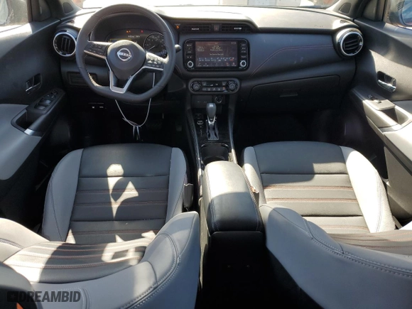 2024 Nissan Kicks SR with VIN 3N1CP5DV3RL504024, listed as a Copart auction lot 48327655 with 9,588 mi miles and Salvage Title. Bid and sale history available at carsss.com. Image 8.