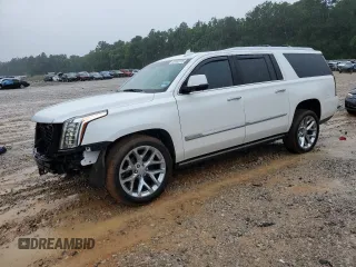 2019 Cadillac Escalade ESV Platinum z VIN 1GYS4KKJ0KR355581, wystawiony jako Copart lot #55982515 z przebiegiem 85 596 mil mil oraz Szkoda całkowita • Salvage title. Historia ofert i sprzedaży dostępna na DreamBid. Obrazek 1.