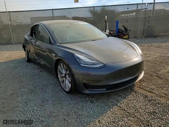 2019 Tesla Model 3 Long Range with VIN 5YJ3E1EB0KF238370, listed as a Copart auction lot 42452465 with 60,857 mi miles and Salvage Title. Bid and sale history available at carsss.com. Image 12.