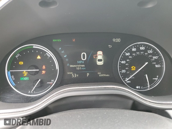 2022 Toyota Avalon Hybrid XSE Nightshade with VIN 4T1EA1AB4NU012141, listed as a Copart auction lot 52931185 with 68,494 mi miles and Salvage Title. Bid and sale history available at DreamBid. Image 9.
