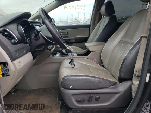 2017 Kia Sedona LX with VIN KNDMB5C16H6314869, listed as a Copart auction lot 58625264 with 132,411 mi miles and Salvage Title. Bid and sale history available at carsss.com. Image 7.