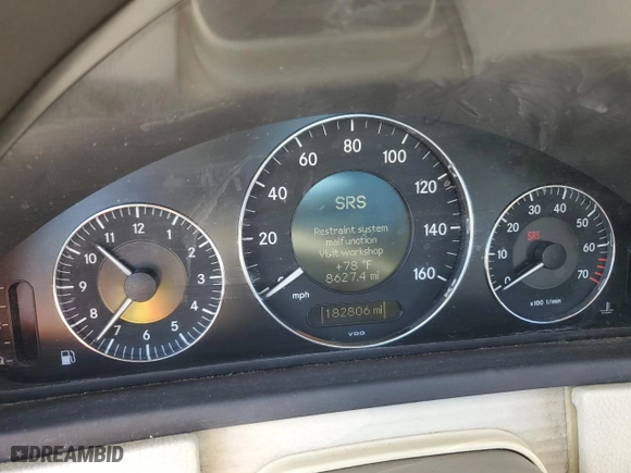 2007 Mercedes-Benz CLK-Class 5.5L with VIN WDBTK72F47F224170, listed as a Copart auction lot 70914174 with 182,806 mi miles and Non Repairable. Bid and sale history available at carsss.com. Image 9.