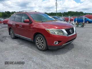 2015 Nissan Pathfinder Platinum z VIN 5N1AR2MN7FC634002, wystawiony jako IAAI lot #42199660 z przebiegiem 176 211 mil mil oraz . Historia ofert i sprzedaży dostępna na DreamBid. Obrazek 1.