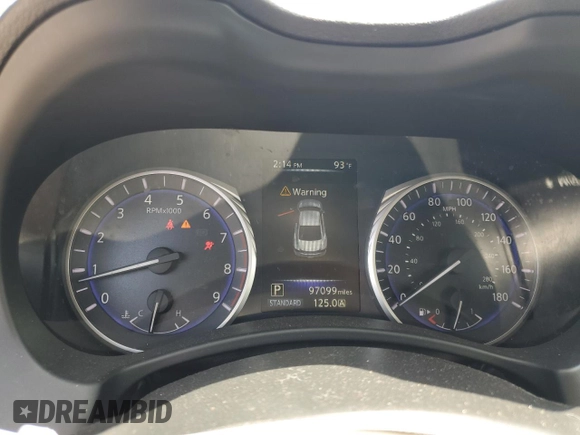 2017 Infiniti Q60 Premium with VIN JN1EV7EK2HM360596, listed as a Copart auction lot 59596425 with 97,099 mi miles and Salvage title. Bid and sale history available at DreamBid. Image 9.