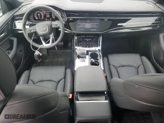 2025 Audi Q8 Prestige with VIN WA1FVBF10SD005034, listed as a Copart auction lot 44012995 with 224 mi miles and Salvage Title. Bid and sale history available at carsss.com. Image 8.