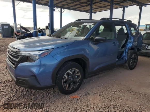 2025 Subaru Forester с VIN JF2SLDAC3SH570841, выставлен на аукционе Copart как лот 65461565 с пробегом 637 миль миль и Списание • Salvage title. История ставок и продаж доступна на DreamBid. Изображение 1.