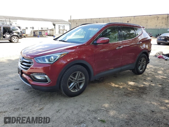 2017 Hyundai Santa Fe 2.4L with VIN 5XYZU3LB5HG411281, listed as a Copart auction lot 61428215 with 51,423 mi miles and Salvage title. Bid and sale history available at DreamBid. Image 1.