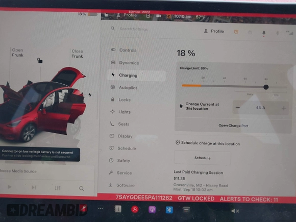 2023 Tesla Model Y Long Range with VIN 7SAYGDEE5PA111262, listed as a IAAI auction lot 42341148 with 19,014 mi miles and . Bid and sale history available at DreamBid. Image 17.