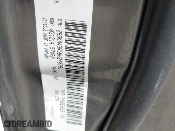 2008 Dodge Charger with VIN 2B3KA43R58H240791, listed as a IAAI auction lot 42128294 with 199,387 mi miles and . Bid and sale history available at DreamBid. Image 9.