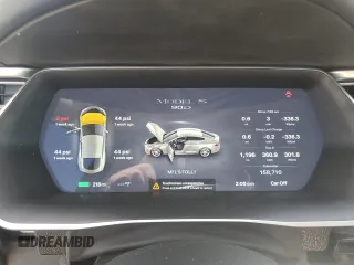 2016 Tesla Model S 90D with VIN 5YJSA1E2XGF121040, listed as a Copart auction lot 53612085 with 158,710 mi miles and Salvage Title. Bid and sale history available at DreamBid. Image 9.