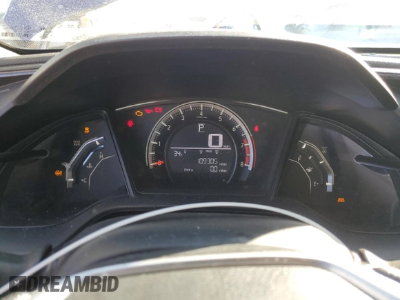2016 Honda Civic LX with VIN 19XFC2F58GE068631, listed as a Copart auction lot 42417665 with 109,305 mi miles and Salvage Title. Bid and sale history available at carsss.com. Image 9.
