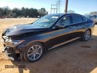 2019 Genesis G80 3.8L z VIN KMTFN4JE9KU320203, wystawiony jako Copart lot #87299224 z przebiegiem 52 527 mil mil oraz Szkoda całkowita • Salvage title. Historia ofert i sprzedaży dostępna na DreamBid. Obrazek 1.