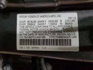 2020 Acura TLX w/Technology Pkg with VIN 19UUB2F41LA001689, listed as a Copart auction lot 41614065 with 84,736 mi miles and Salvage Title. Bid and sale history available at carsss.com. Image 12.