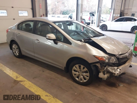 2012 Honda Civic LX с VIN 2HGFB2F54CH310009, выставлен на аукционе IAAI как лот 41527505 с пробегом 87 991 миль миль и . История ставок и продаж доступна на DreamBid. Изображение 1.
