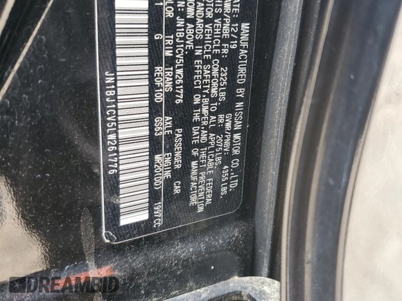 2020 Nissan Rogue SV with VIN JN1BJ1CV5LW261776, listed as a Copart auction lot 58365535 with 81,174 mi miles and Clean title. Bid and sale history available at DreamBid. Image 12.