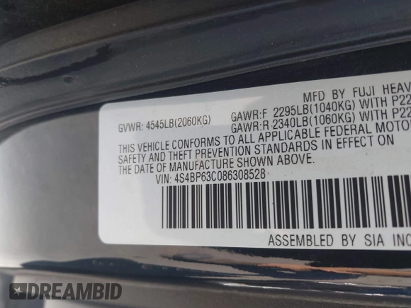 2008 Subaru Outback XT Limited с VIN 4S4BP63C086308528, выставлен на аукционе IAAI как лот 42273126 с пробегом 129 365 миль миль и . История ставок и продаж доступна на DreamBid. Изображение 9.