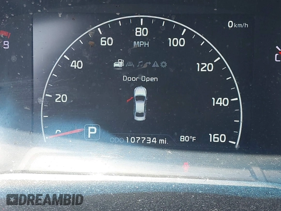 2015 Kia Cadenza Premium with VIN KNALN4D76F5195656, listed as a IAAI auction lot 41803974 with 107,734 mi miles. Bid and sale history available at carsss.com. Image 7.