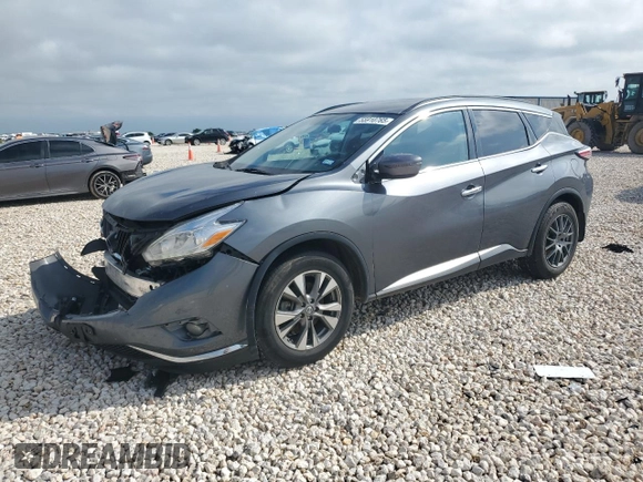 2016 Nissan Murano SV z VIN 5N1AZ2MG8GN161167, wystawiony jako Copart lot #55910765 z przebiegiem 114 829 mil mil oraz Szkoda całkowita • Salvage title. Historia ofert i sprzedaży dostępna na DreamBid. Obrazek 1.