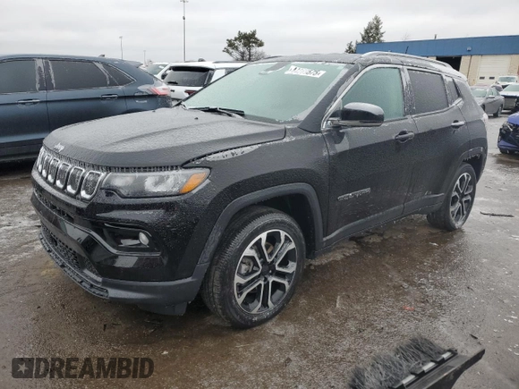 2022 Jeep Compass High Altitude with VIN 3C4NJDCB0NT186172, listed as a Copart auction lot 44269575 with 16,546 mi miles and Clean Title. Bid and sale history available at carsss.com. Image 1.