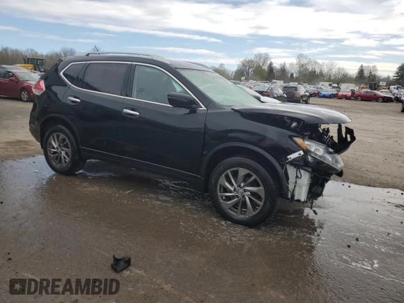 2016 Nissan Rogue S with VIN JN8AT2MVXGW144910, listed as a Copart auction lot 55214625 with 127,384 mi miles and Salvage Title. Bid and sale history available at DreamBid. Image 4.