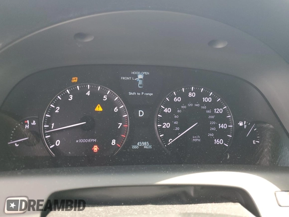 2011 Lexus LS 460 with VIN JTHBL5EF1B5101711, listed as a Copart auction lot 62313825 with 45,985 mi miles and Non repairable. Bid and sale history available at DreamBid. Image 9.