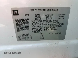 2019 Cadillac XT4 FWD Luxury z VIN 1GYAZAR44KF143890, wystawiony jako Copart lot #53096255 z przebiegiem 150 740 mil mil oraz Szkoda całkowita • Salvage title. Historia ofert i sprzedaży dostępna na DreamBid. Obrazek 15.